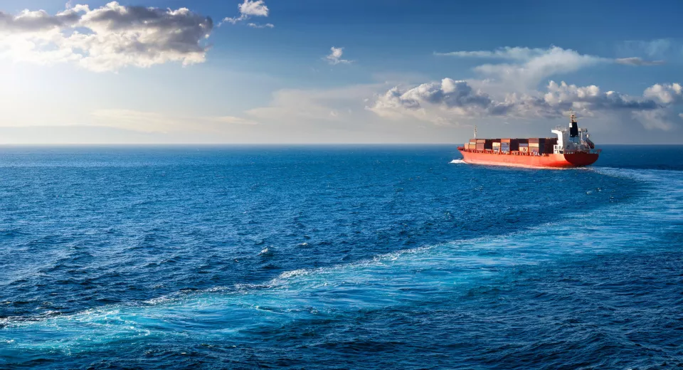 Schip op zee